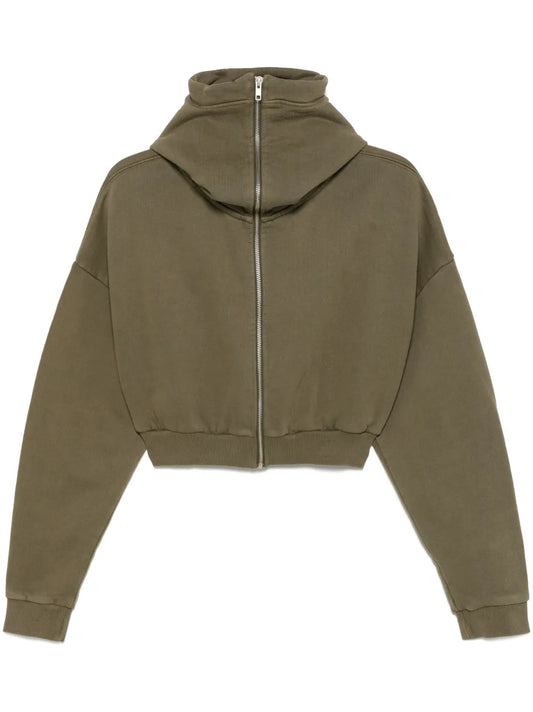 Cropped Full Zip Hoodie
