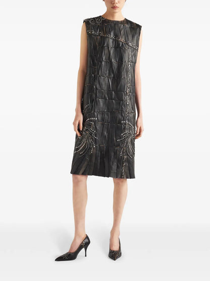 Patchwork Nappa-Leather Dress