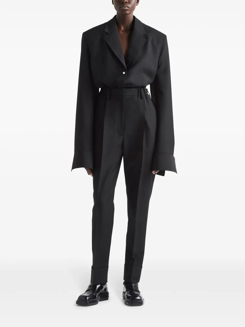 Pressed-Crease Tailored Trousers