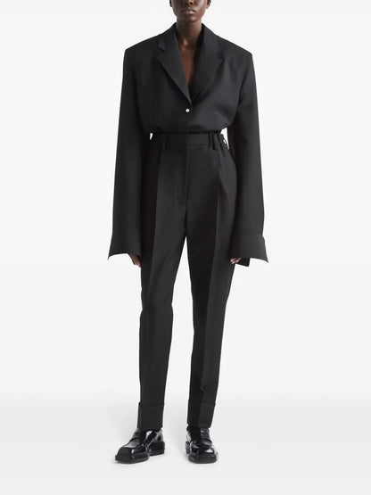 Pressed-Crease Tailored Trousers