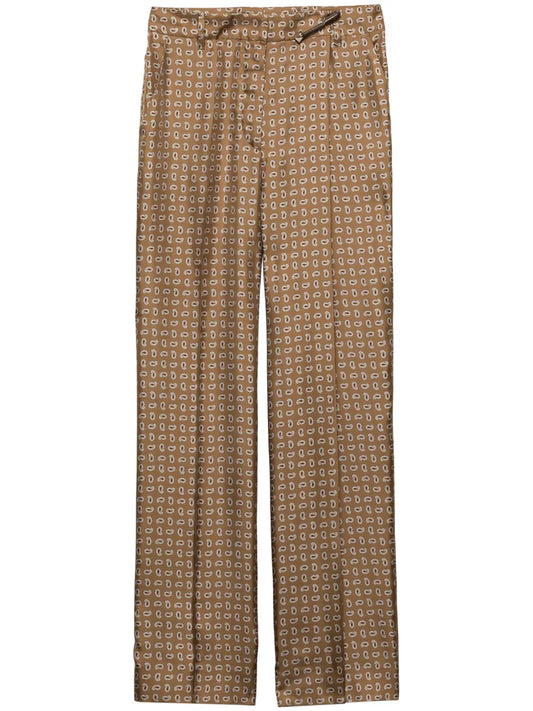 High-Waist Twill Pants