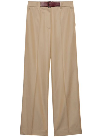 Twill Belted Trousers