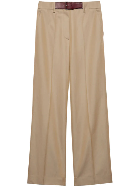 Twill Belted Trousers