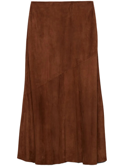 Suede Midi Skirt