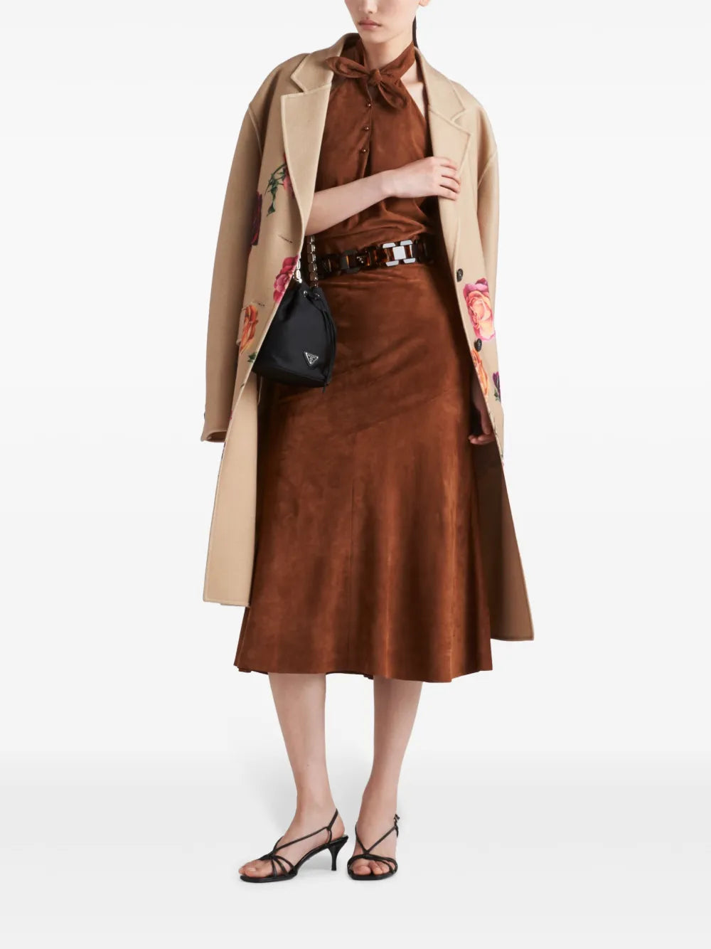 Suede Midi Skirt