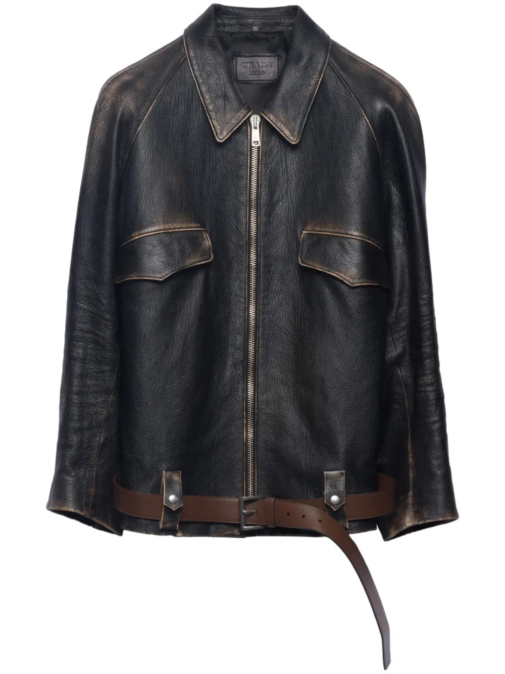 Leather Blouson Jacket