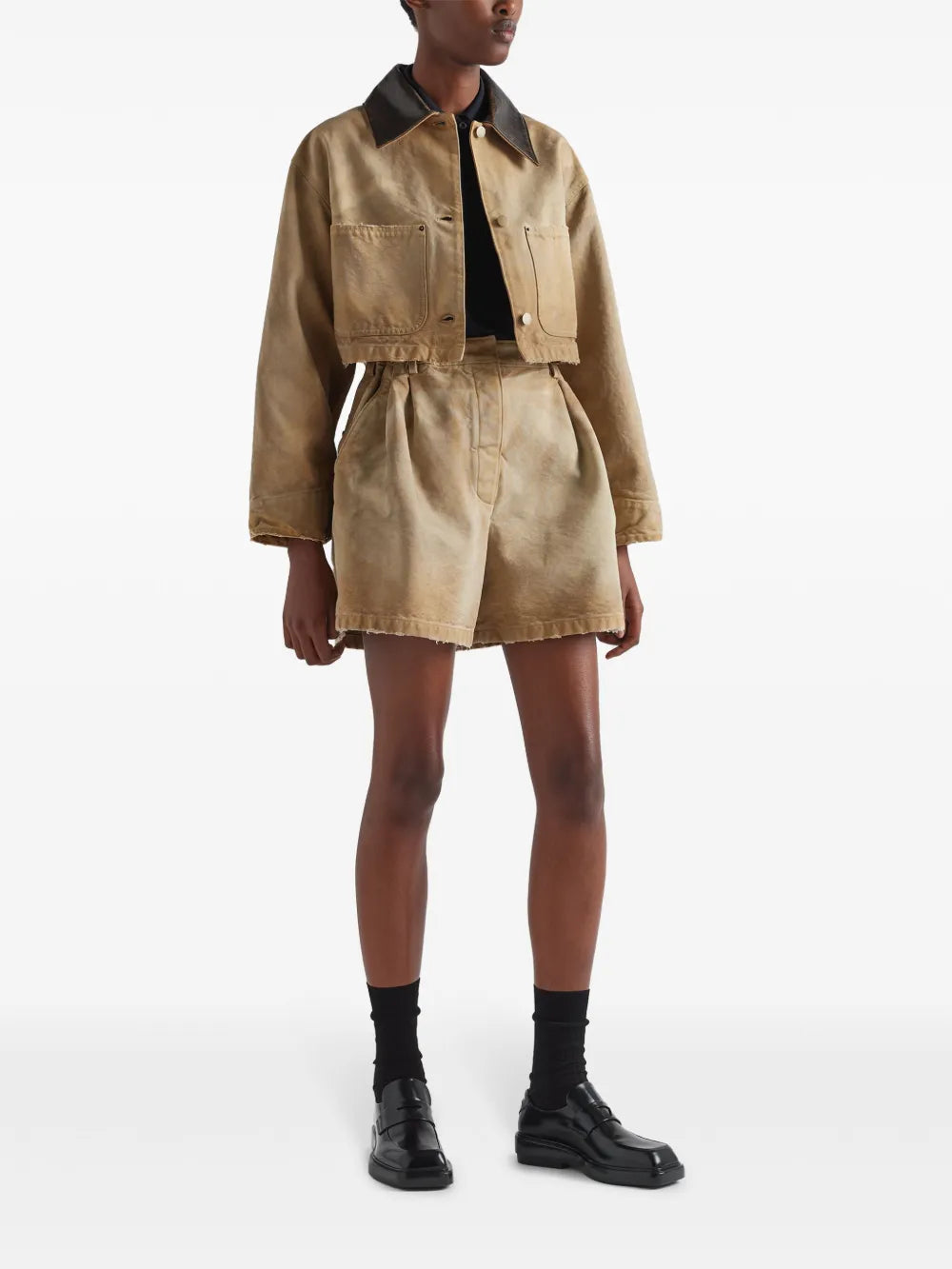 Pleat-Detailing Shorts