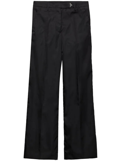 Triangle-Logo Straight Trousers