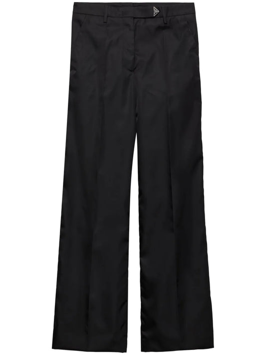 Triangle-Logo Straight Trousers
