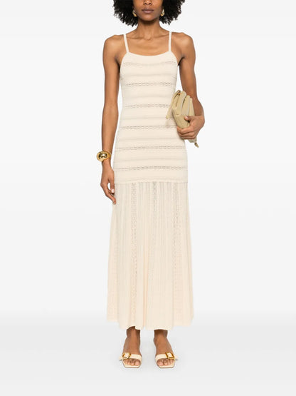 Lace-Panelling Maxi Dress