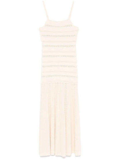 Lace-Panelling Maxi Dress