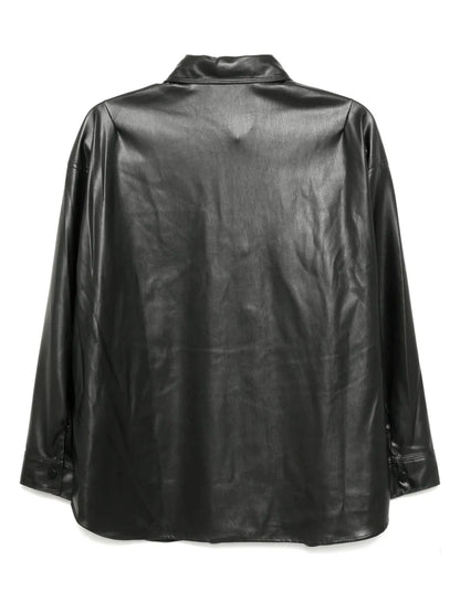 Faux Leather Shirt