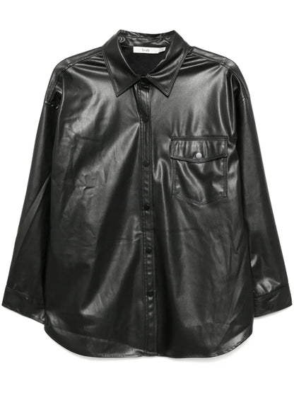 Faux Leather Shirt