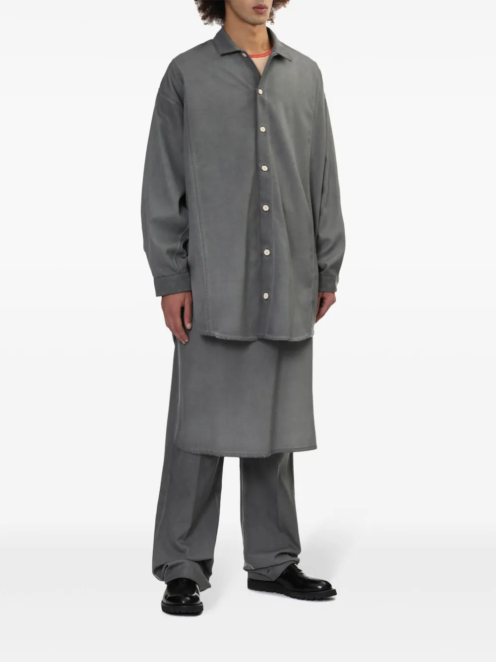 Wool Longline Shirt
