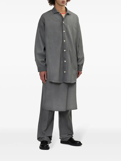 Wool Longline Shirt