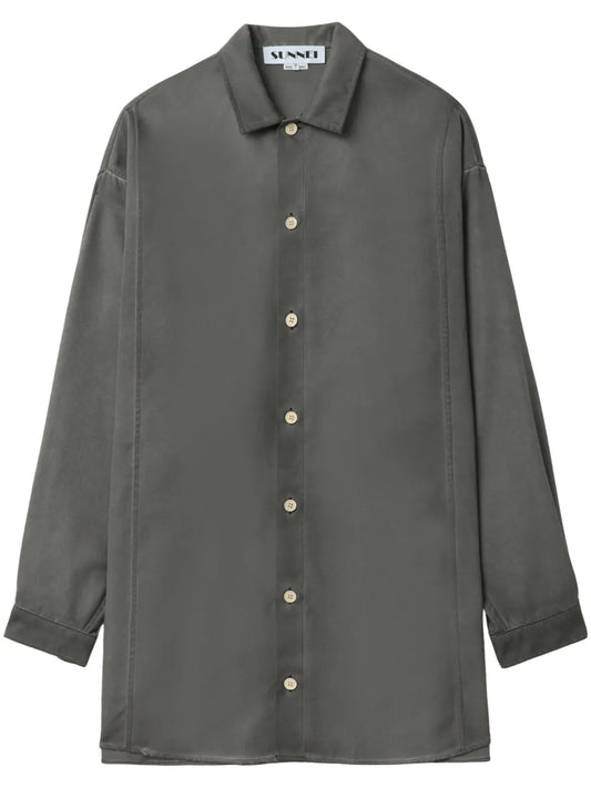 Wool Longline Shirt