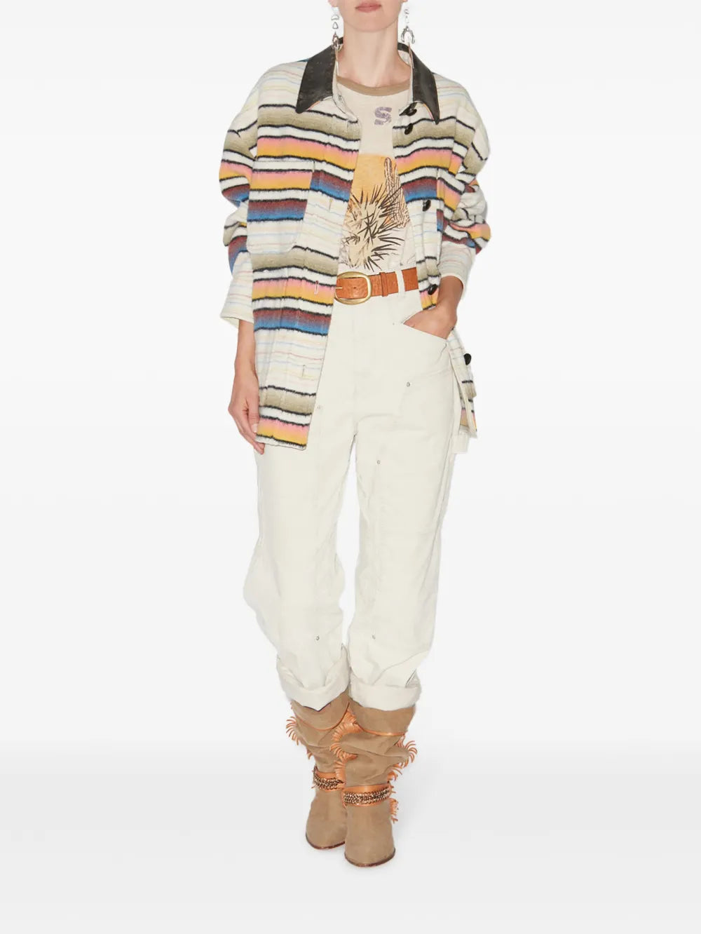Dayvi Striped Coat