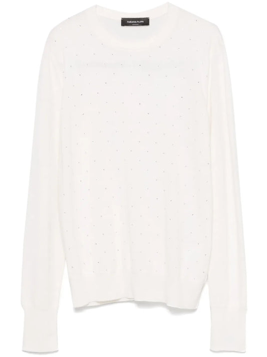 Crystal-Embellished Sweater