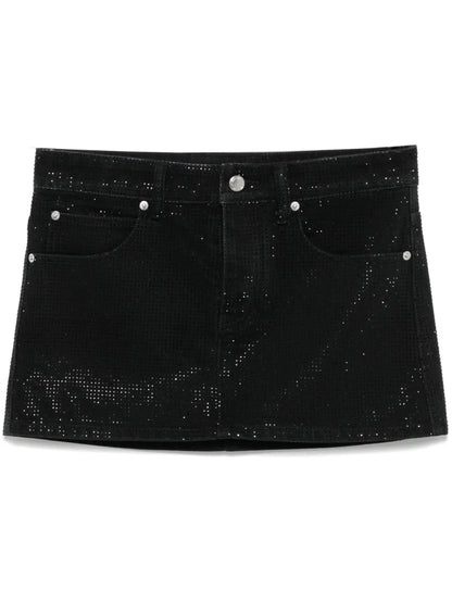 Crystal-Embellished Mini Skirt