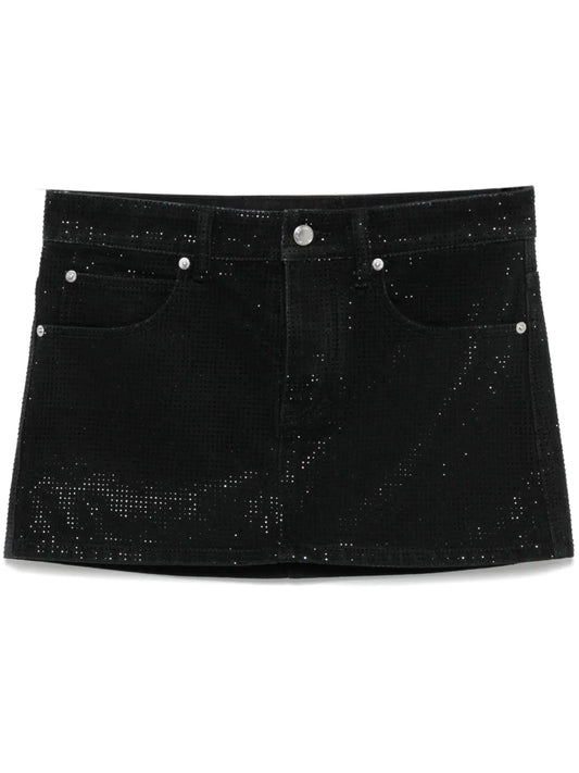 Crystal-Embellished Mini Skirt