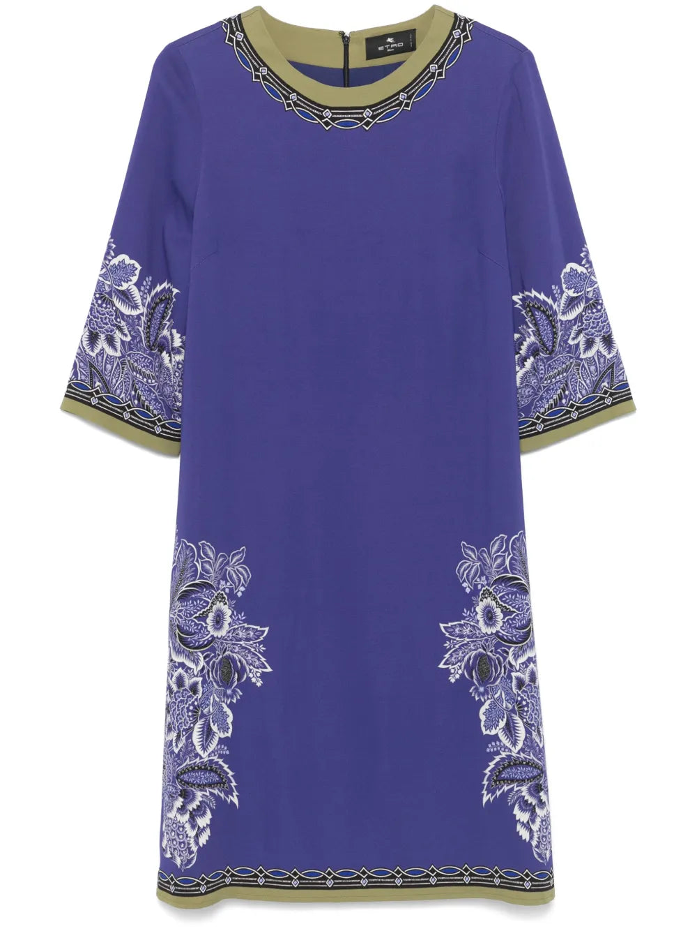 Floral-Print Shift Midi Dress
