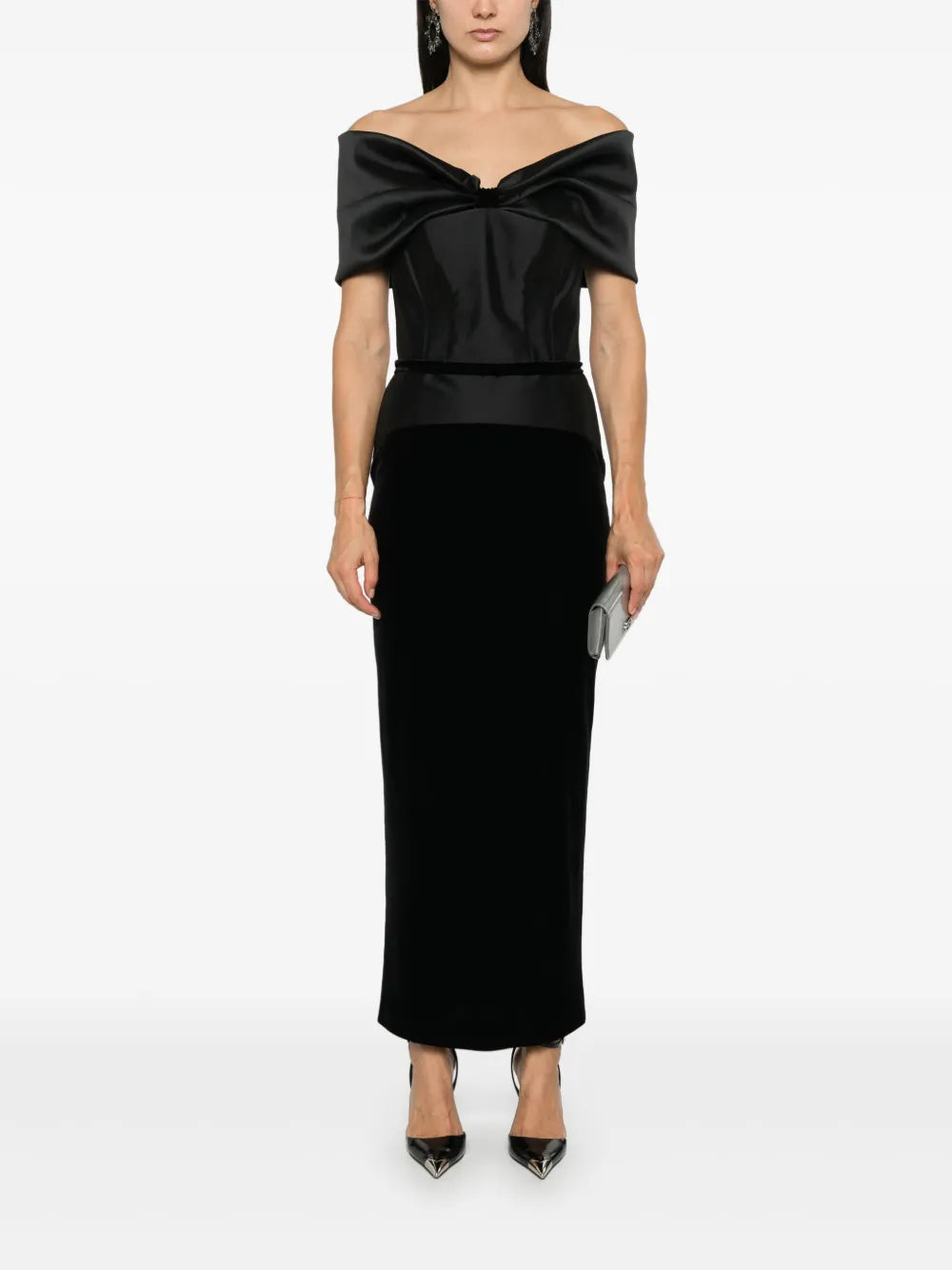 Panelled-Design Midi Dress