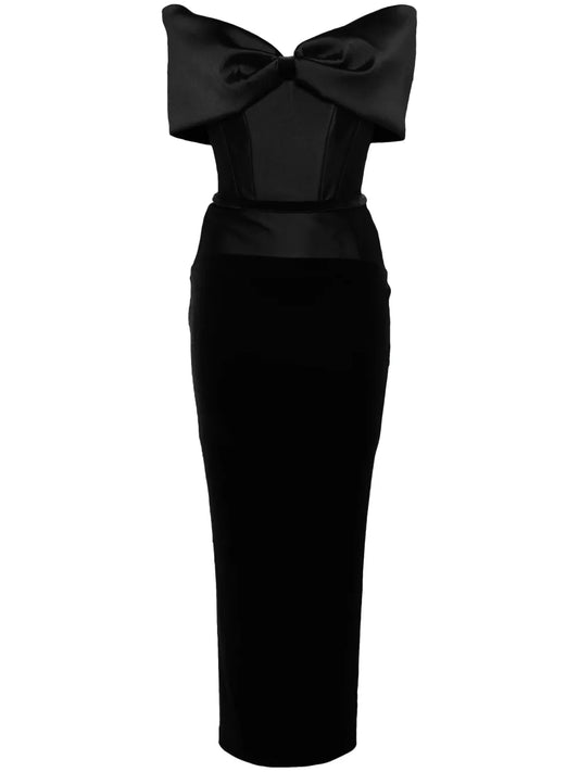 Panelled-Design Midi Dress