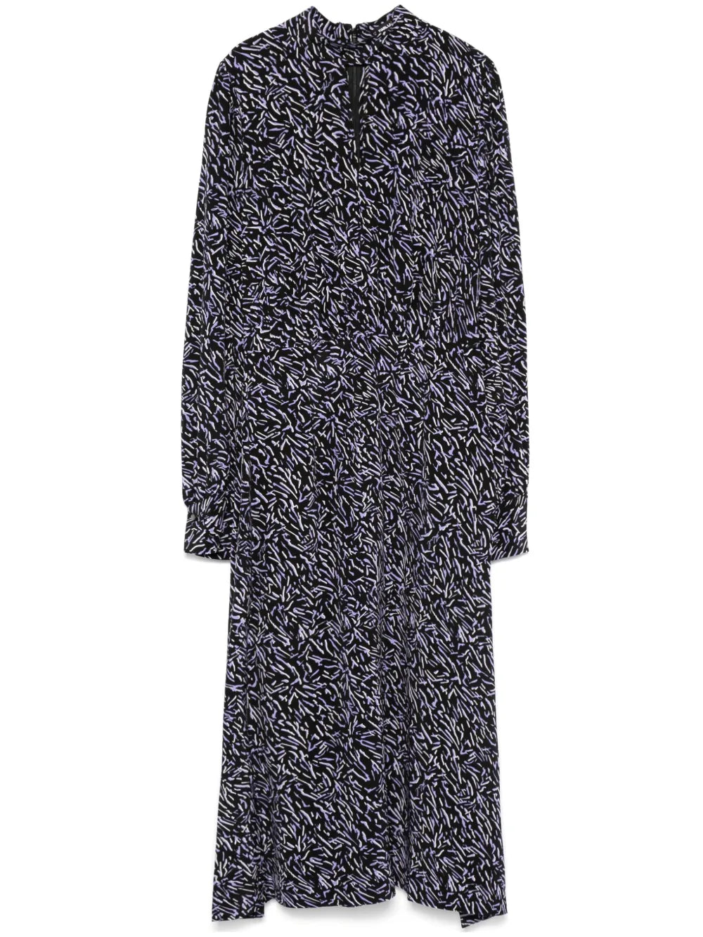 Zebra-Print Midi Dress