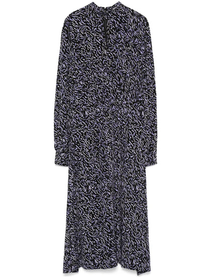 Zebra-Print Midi Dress