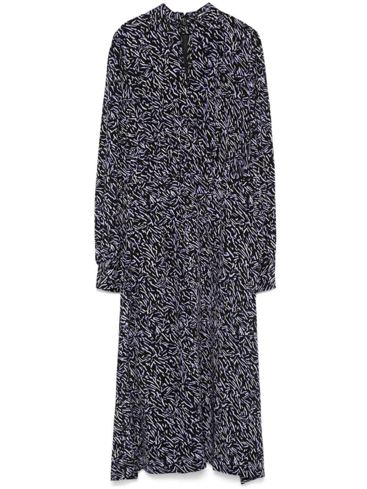 Zebra-Print Midi Dress