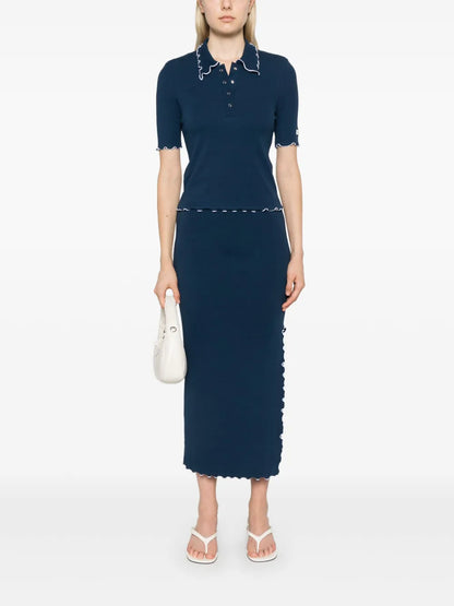 Ribbed Midi Skirt