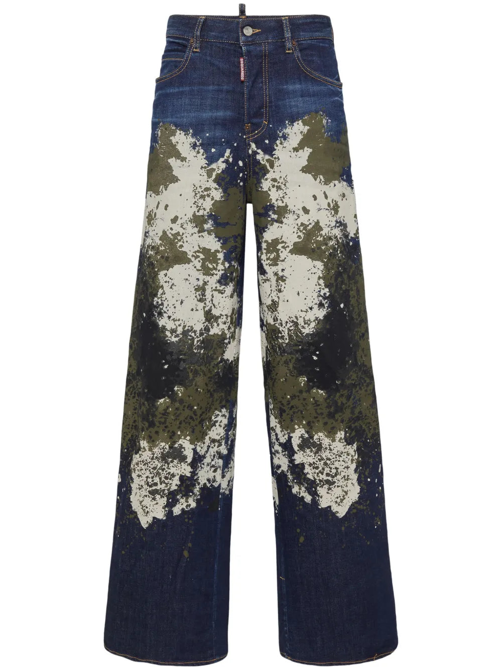 Spray Paint-Print Jeans
