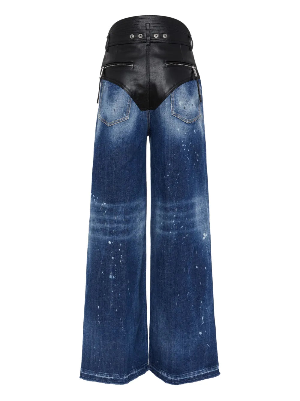 Panelled Wide-Leg Jeans