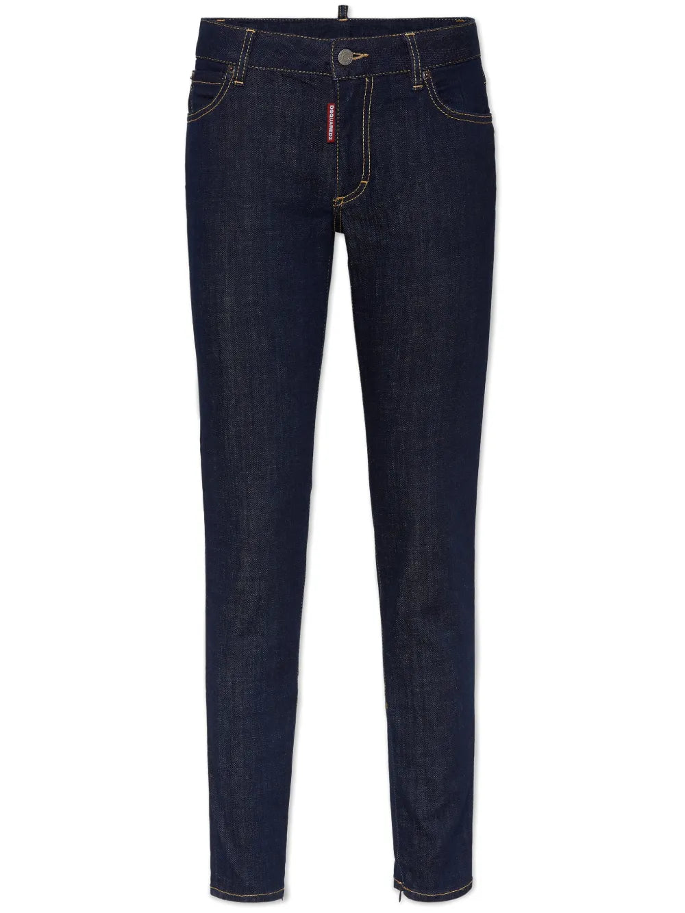 Contrast-Stitching Skinny Jeans