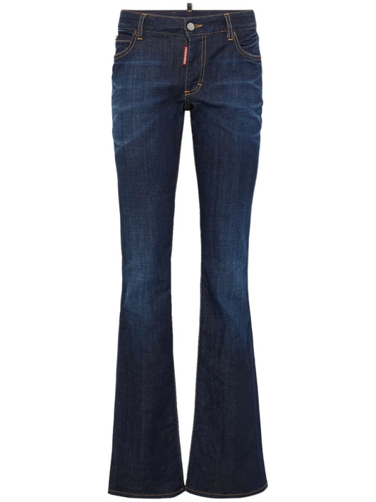 Dark-Wash Flared Jeans