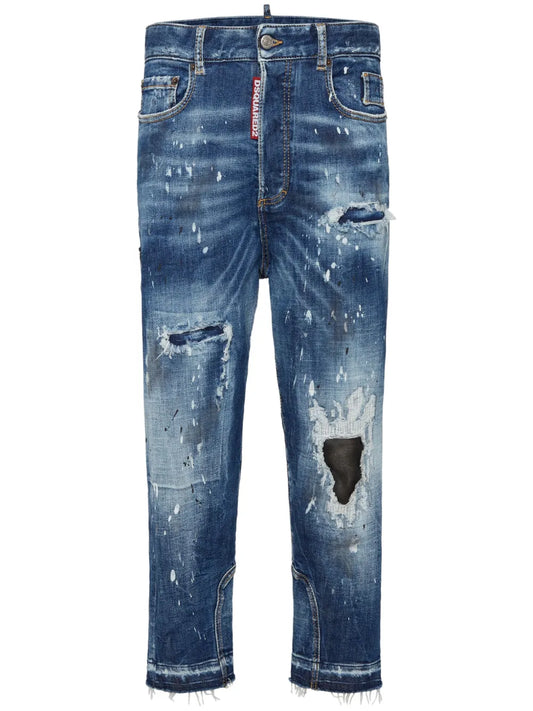 Ripped-Detail Jeans