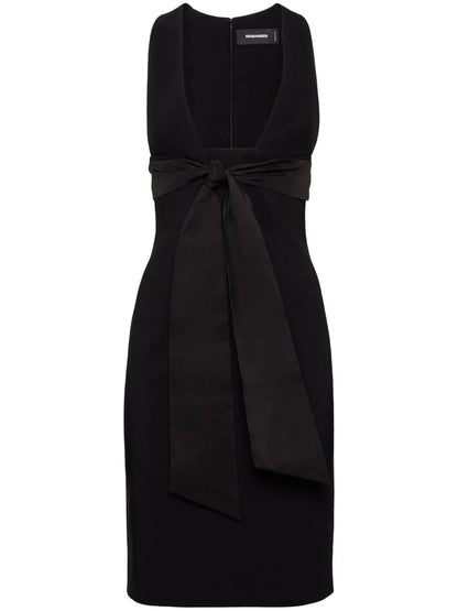 Bow-Embellished Pencil Dress