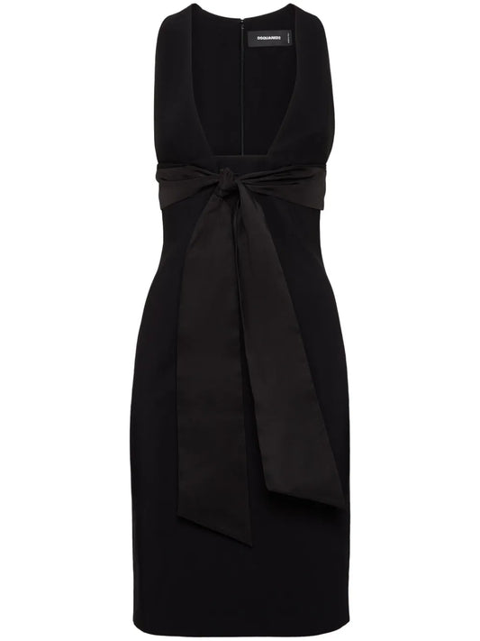 Bow-Embellished Pencil Dress