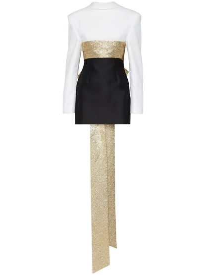 Bow-Detail Mini Dress