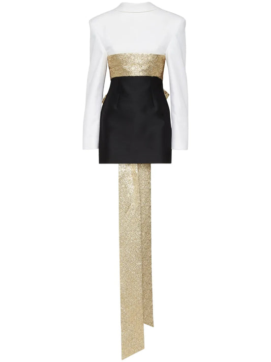 Bow-Detail Mini Dress