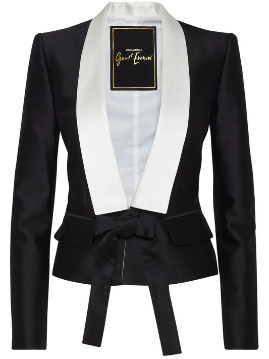 Bow Detailing Cotton Jacket