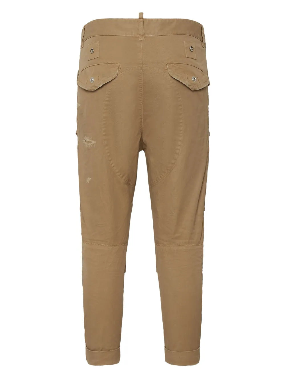 Distressed Straight-Leg Trousers