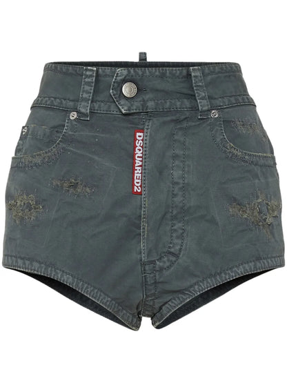 High-Rise Denim Shorts