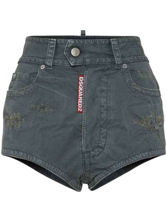 High-Rise Denim Shorts