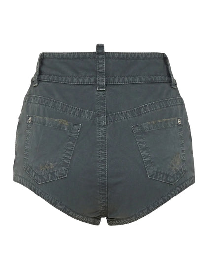High-Rise Denim Shorts