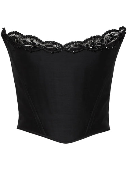 Lace-Detail Corset Top