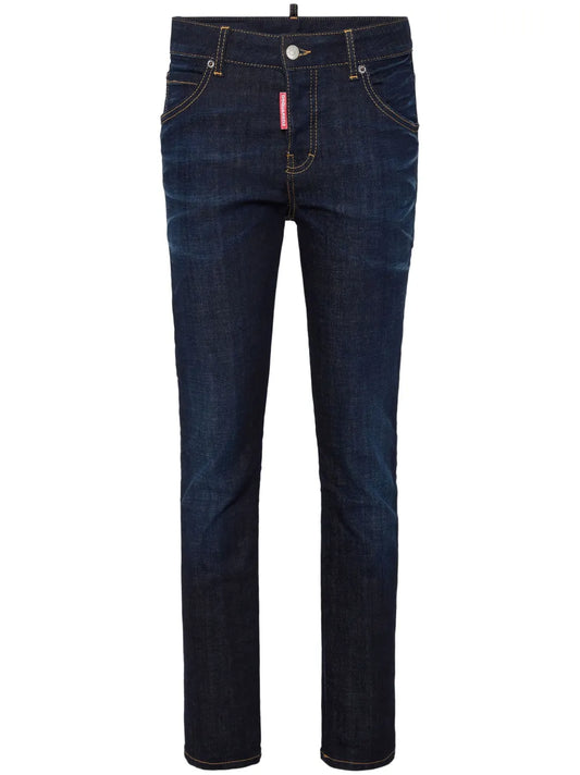 Logo-Embroidered Skinny Jeans