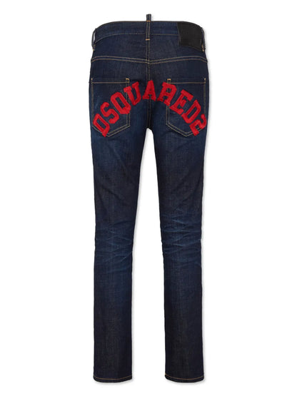 Logo-Embroidered Skinny Jeans