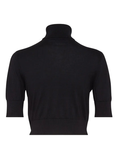 D2 Roll-Neck Crop Top