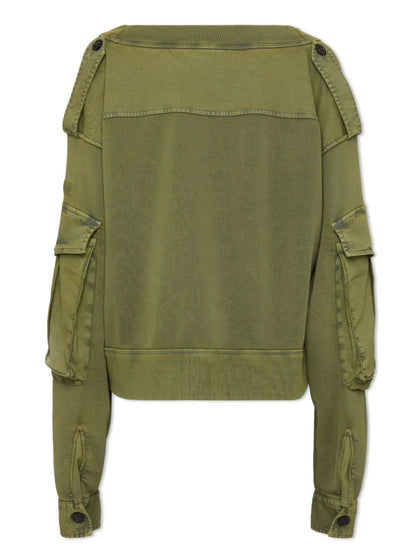 Distressed Cargo Sweatshirt